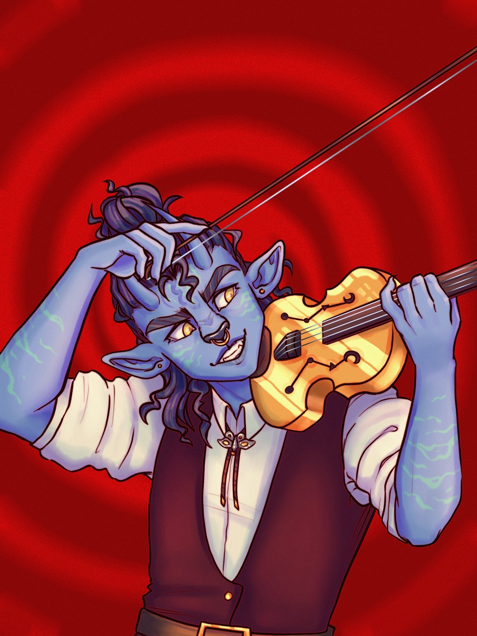 Warren with Golden Fiddle